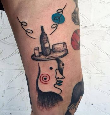 Abstract tattoo composition