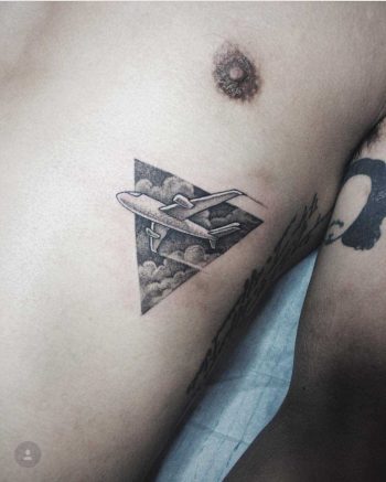 Airplane tattoo by zheremo