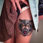 Angry wolf tattoo by sasha unisex