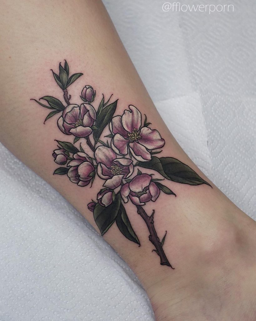 Apple blossom tattoo