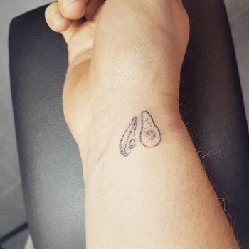 Avocado tattoo by sarah march