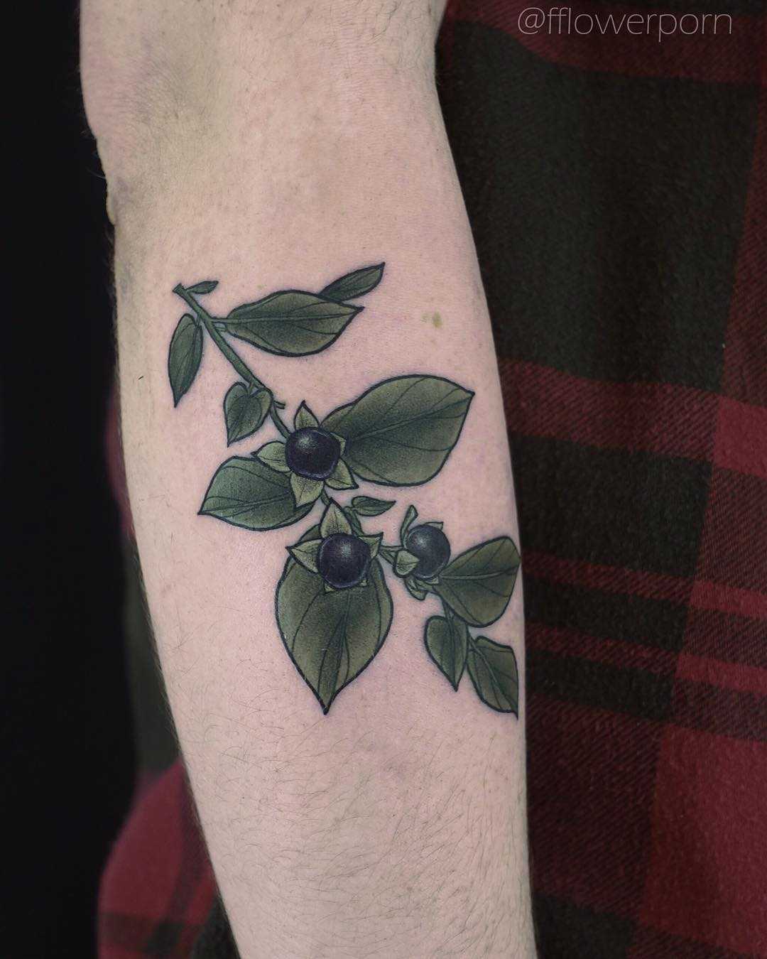 Belladonna berries tattoo
