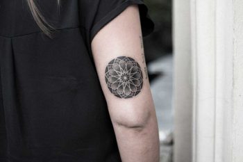 Black and white mandala tattoo by dogma noir