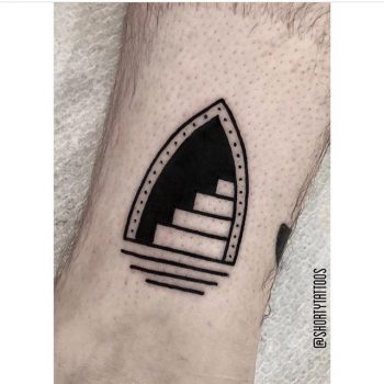 Black doorway tattoo by ana