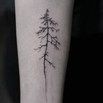 Black tree tattoo by lindsay april