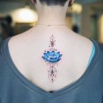 Blue lotus flower tattoo by nando done in seoul
