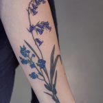 Bluebells and forget me nots tattoo