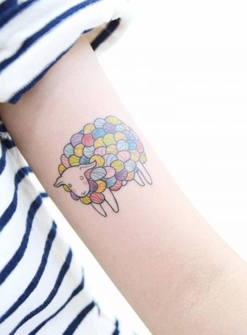 Bubble sheep tattoo