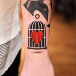 Caged heart tattoo by david côté