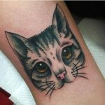 Cat face tattoo by jeroen van dijk