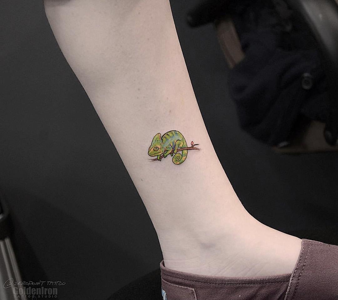 Chameleon tattoo by andrew