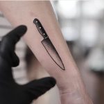 Chef knife tattoo by jonas ribeiro