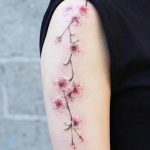 Cherry blossoms tattoo by helen xu