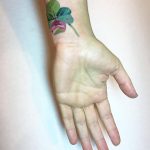 Colorful clover leaf tattoo