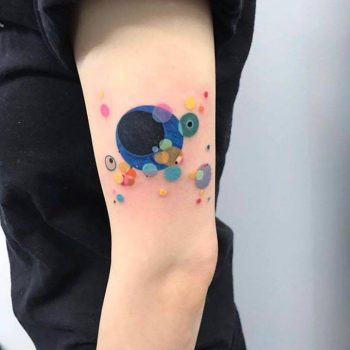 Colorful circles tattoo by eva krbdk