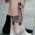 Cool llama tattoo