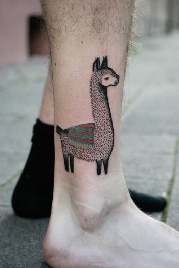 Cool llama tattoo