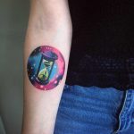 Cosmic hourglass tattoo by sasha unisex