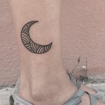 Crescent moon tattoo handpoked by serena raccuglia