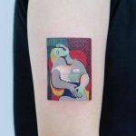 Cubist portrait tattoo by zihee