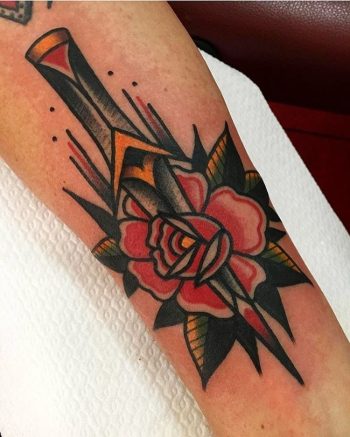 Dagger and rose by jeroen van dijk