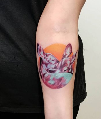 Deer tattoo by alev sarı