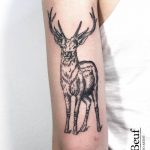 Deer tattoo by loïc lebeuf