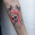 Dope skull tattoo by kayla newell
