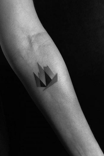 Dot work gradient mountains