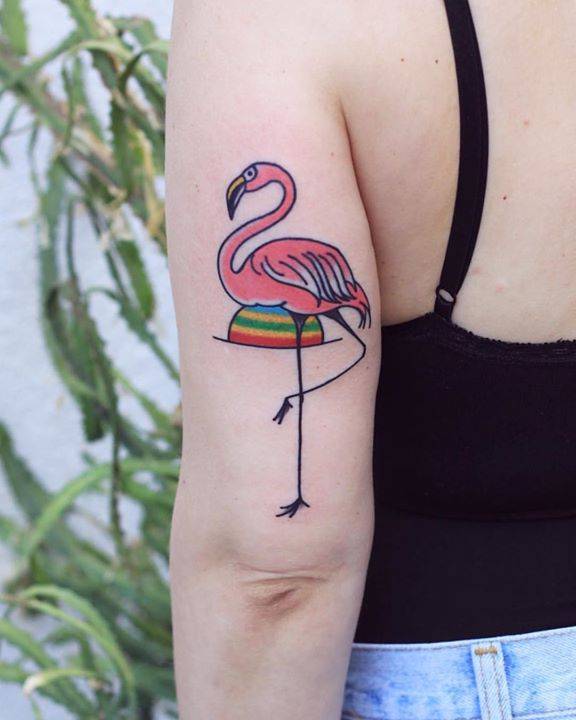 Flamingo tattoo by patryk hilton done