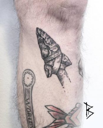 Flint dagger tattoo