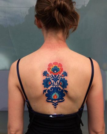 Floral ornament tattoo by pablo ortiz