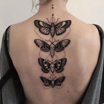 Four butterfly tattoos by pech schwarz