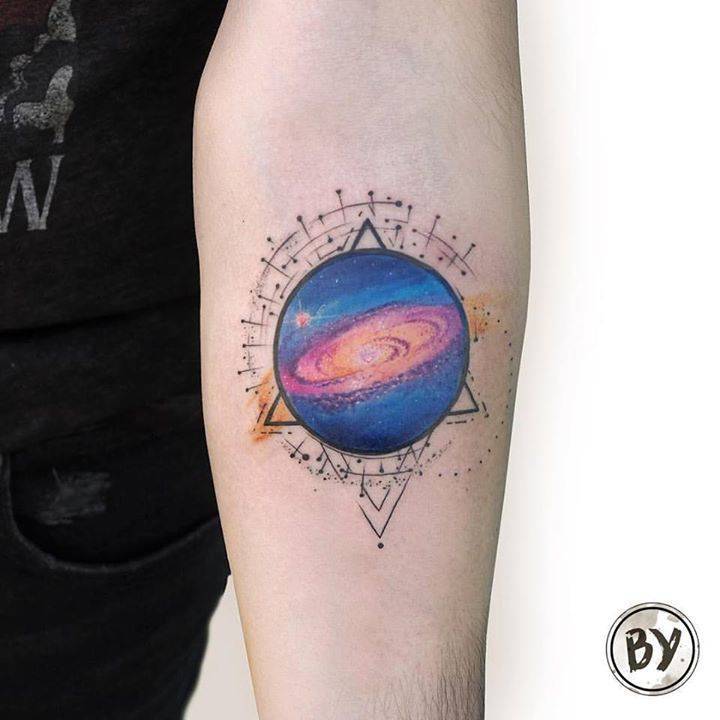 Galaxy tattoo by baris yesilbas