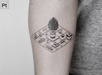 Geometric shapes tattoo by pablo torre