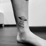 Hand poked ufo tattoo by ivan rodrimar