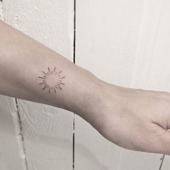 Handpoked firework explosion tattoo by kokos maedchen