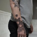 Honeycomb tattoo by corey divine