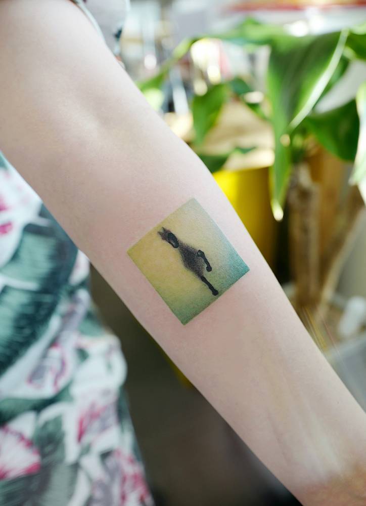 Horse in the fog tattoo by tattooist banul