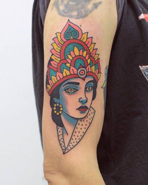 Indian goddess tattoo