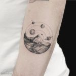 Landscape and planets tattoo by calvin grxsy