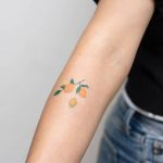 Lemon branch tattoo by nano ponto a ponto