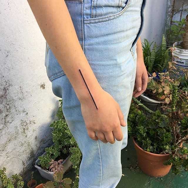 Line tattoo by para clara
