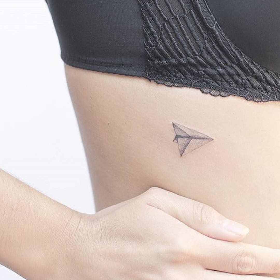 Paper Plane Tatto stock image. Image of tatto, lines - 106639389