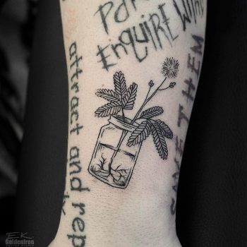 Mason jar tattoo