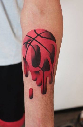 Melting ball tattoo by aleksy marcinów