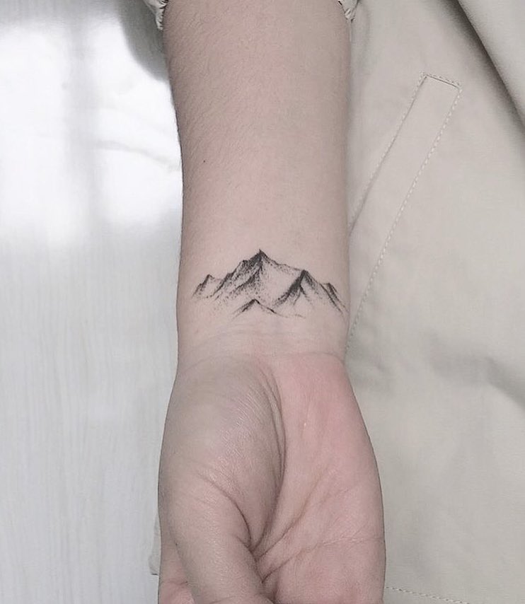 Mountains tattoo by stella tx