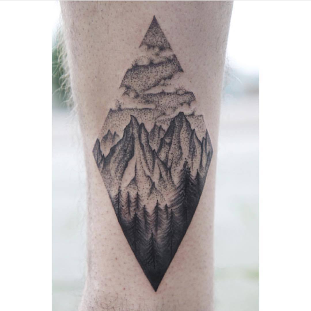 Mountains tattoo by artist roald vd broek