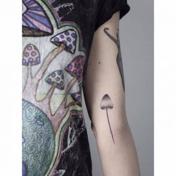 Mushroom tattoo by lara m j