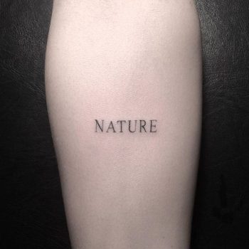 Nature tattoo hand poked by rough handz